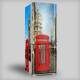 Adesivo para Envelopamento de Geladeira Completa London Londres