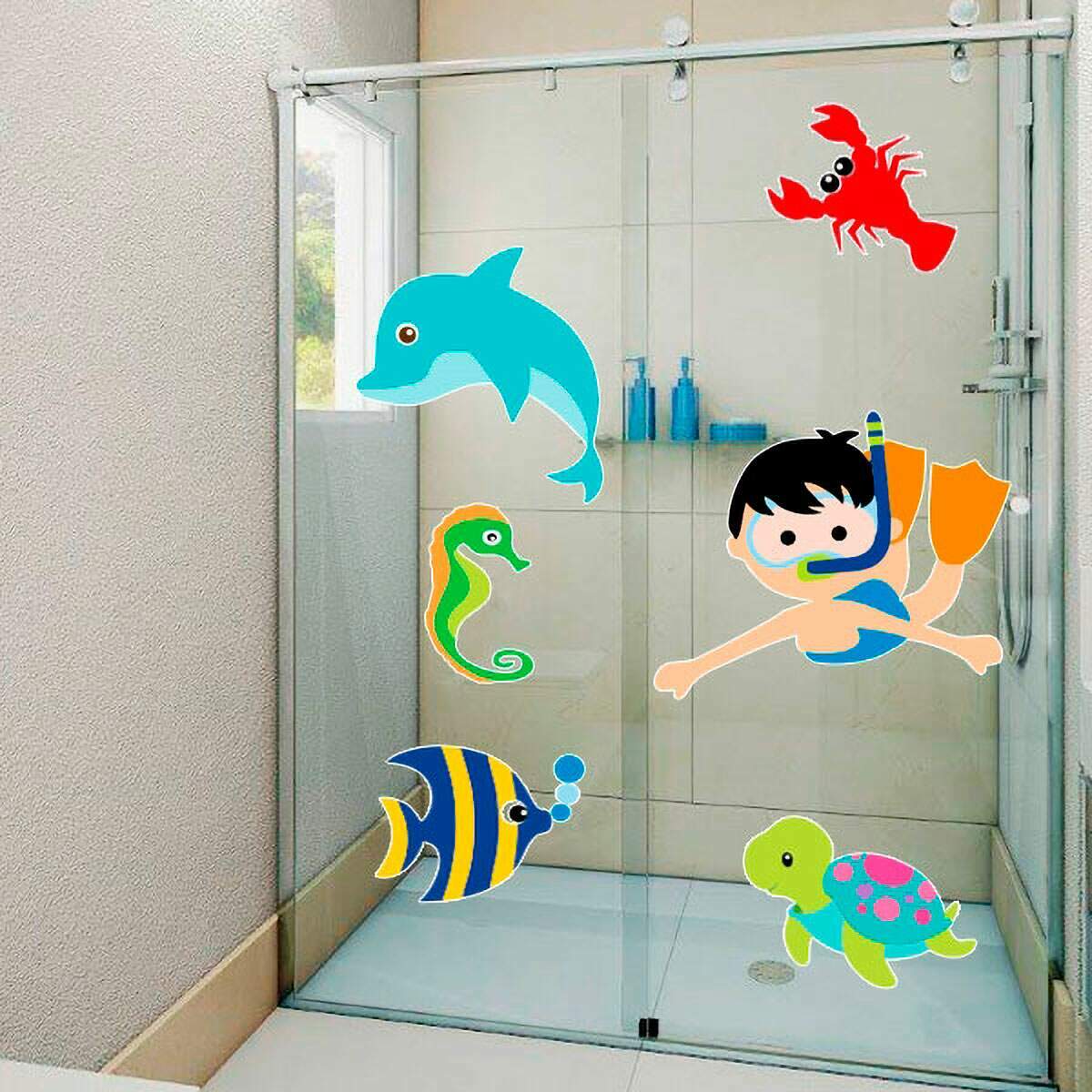 Adesivo de Parede Infantil Turminha do Fundo do Mar 2