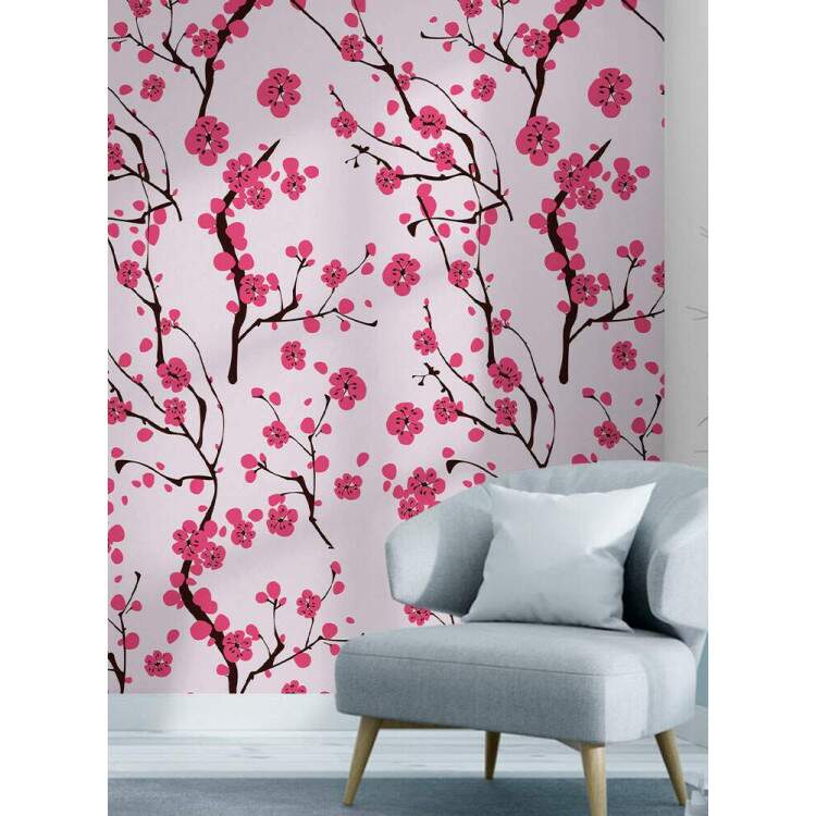 Papel de Parede Floral Sakura Mod 084