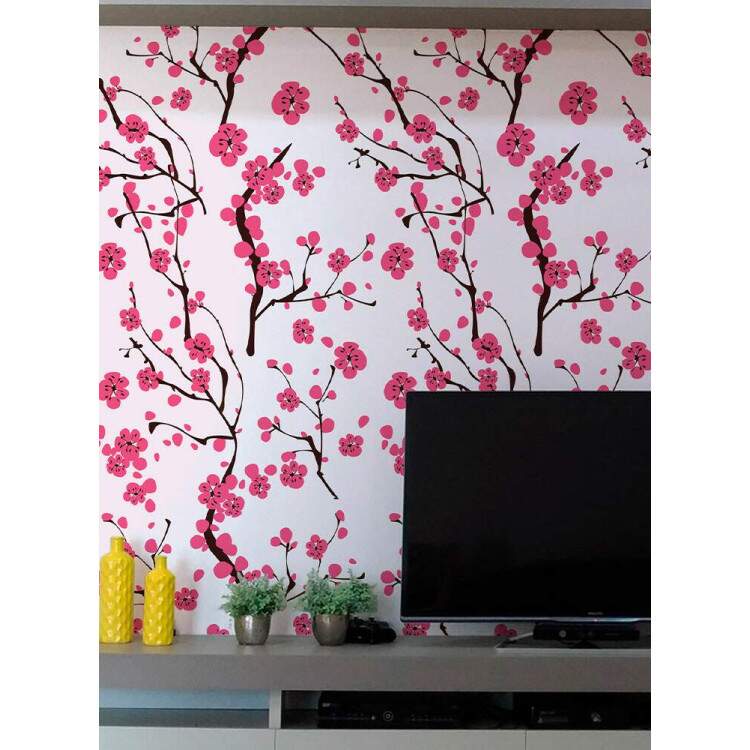 Papel de Parede Floral Sakura Mod 084