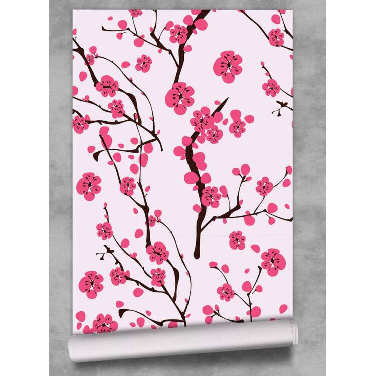 Papel de Parede Floral Sakura Mod 084