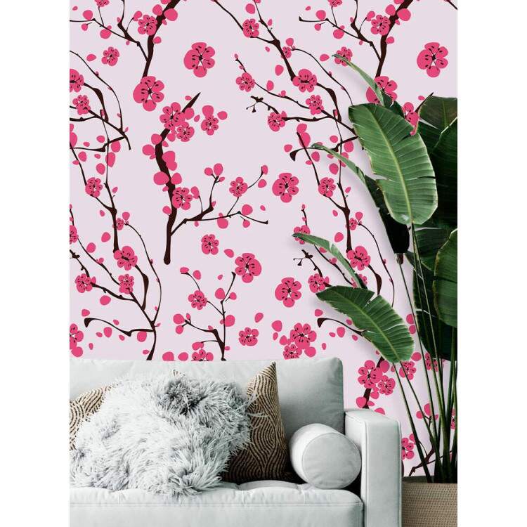 Papel de Parede Floral Sakura Mod 084