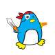 Adesivo para Geladeira Pinguim Pirata
