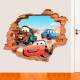 Adesivo de Parede Buraco Falso Carros Rel�mpago Mcqueen 3D
