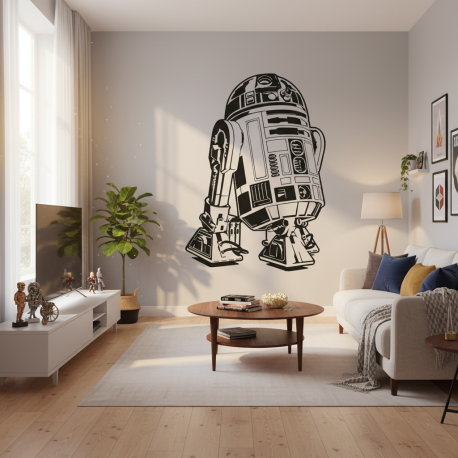 Adesivo de Parede Star Wars Robo R2D2