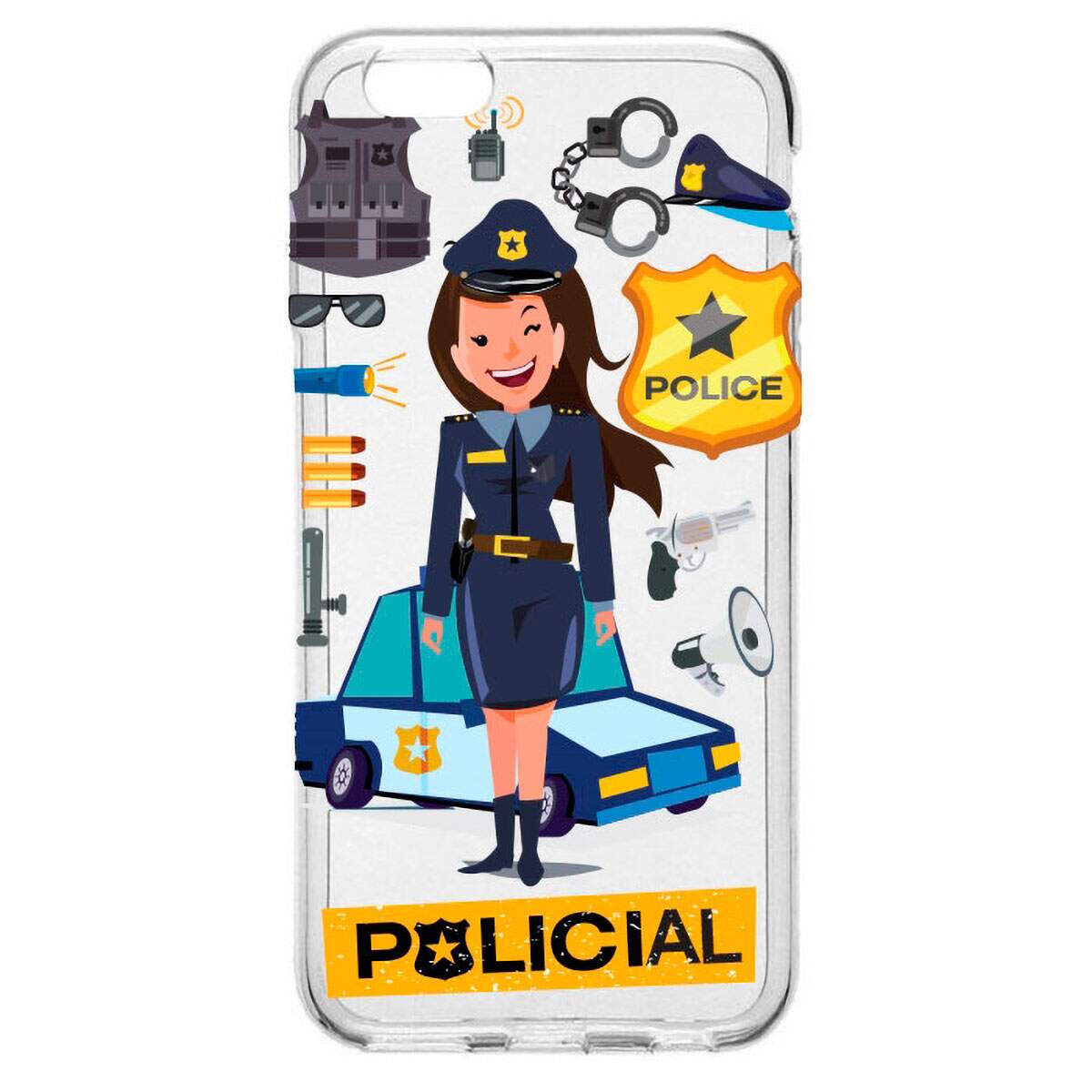 Capa para Celular Mulher Policial