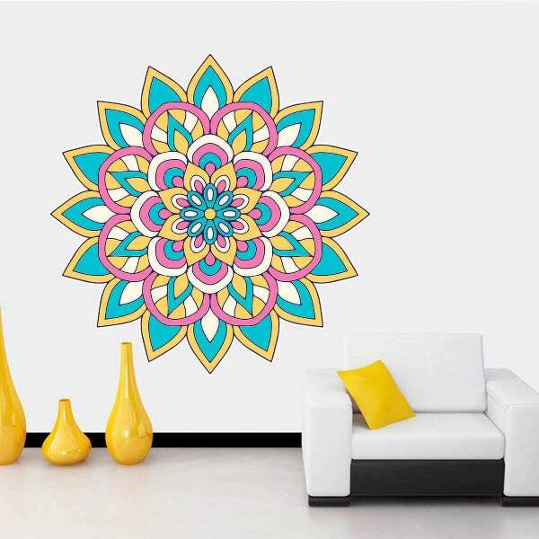 Adesivo de Parede Mandala Colorida 37
