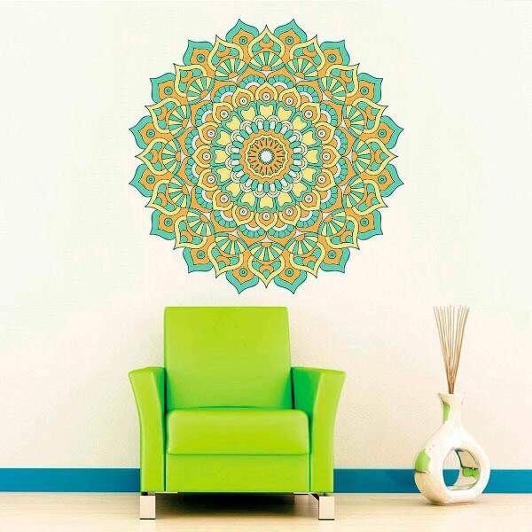 Adesivo de Parede Mandala Colorida 40