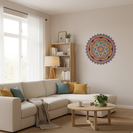 Adesivo de Parede Mandala Colorida 43