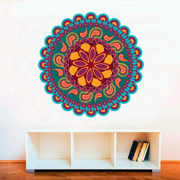Adesivo de Parede Mandala Colorida 52