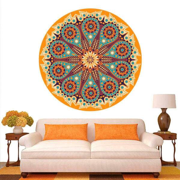 Adesivo de Parede Mandala Colorida 68