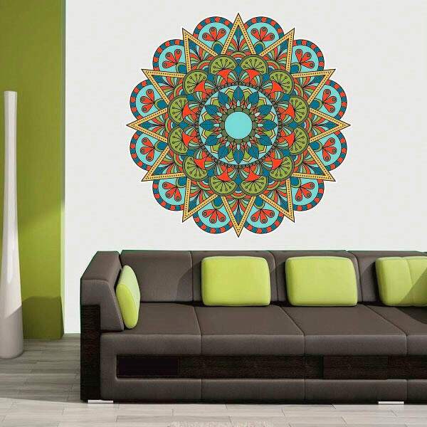 Adesivo de Parede Mandala Colorida 72
