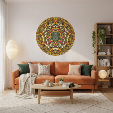 Adesivo de Parede Mandala Colorida 76