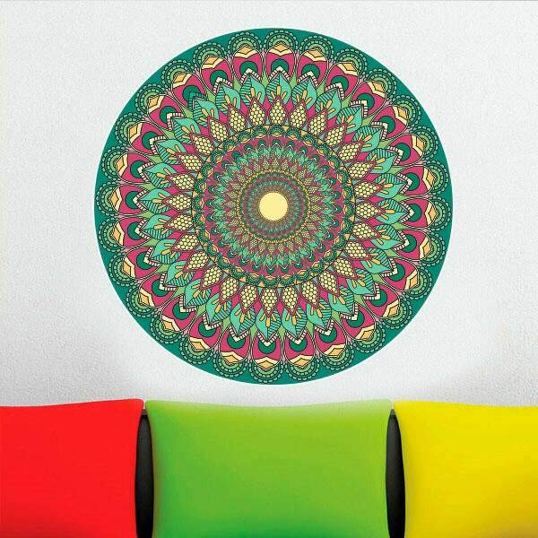 Adesivo de Parede Mandala Colorida 77