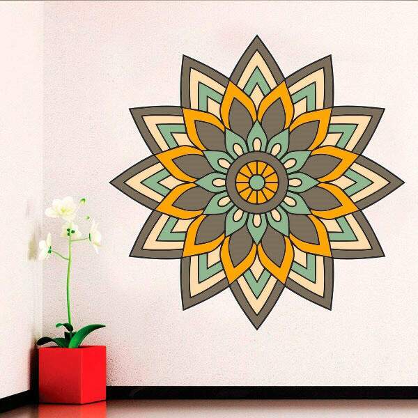 Adesivo de Parede Mandala Colorida 89