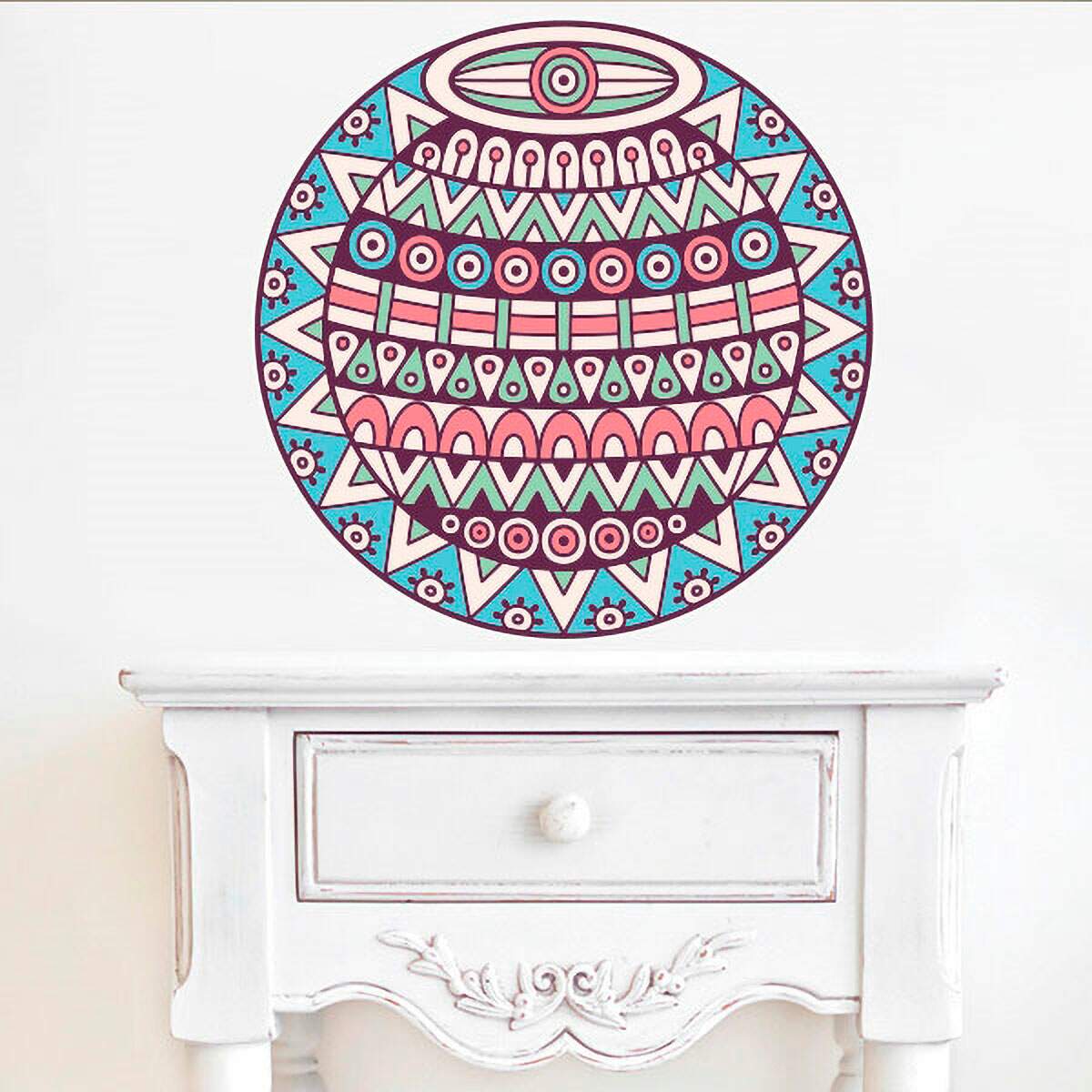 Adesivo de Parede Mandala Colorida 104