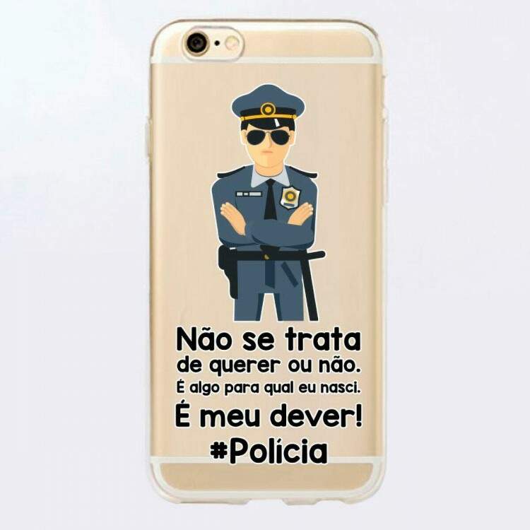Capinha para Celular Policial Masculino