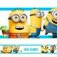 Adesivo de Parede Faixa Minions Nome Personalizado Azul Claro
