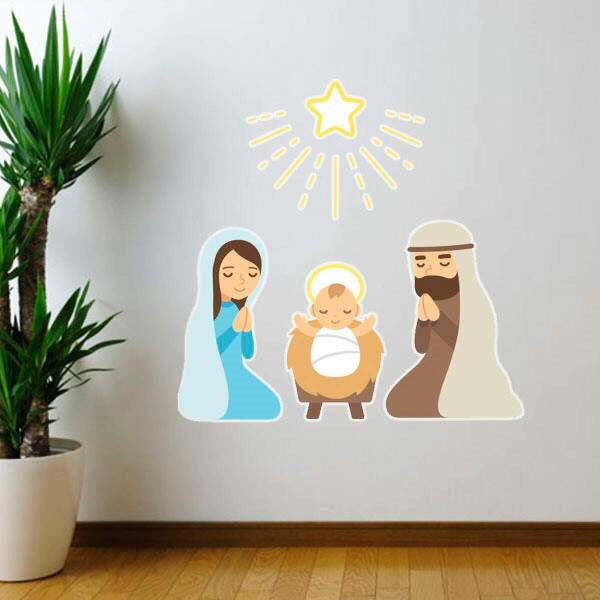 Adesivo de Parede Jesus Maria e Jos