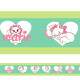 Adesivo Decorativo Faixa infantil Gatinha Marie 2
