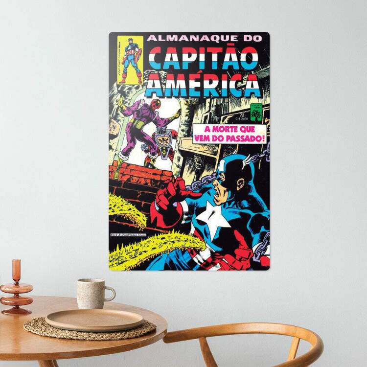 Placa Decorativa Marvel Capito Amrica