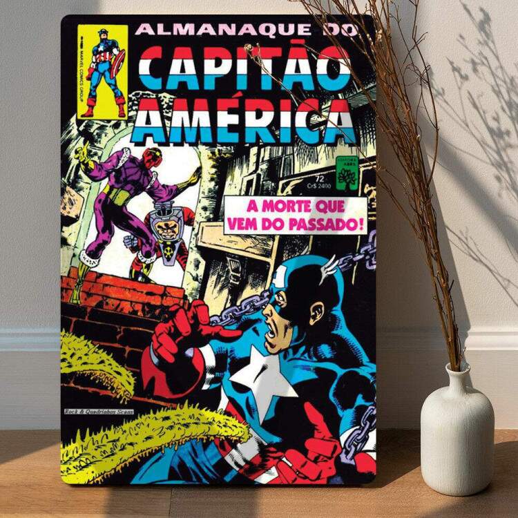 Placa Decorativa Marvel Capito Amrica