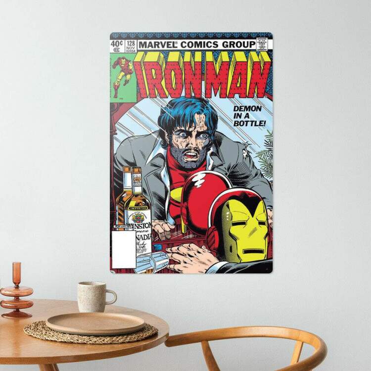 Placa Decorativa Marvel Homem de Ferro Tony Stark