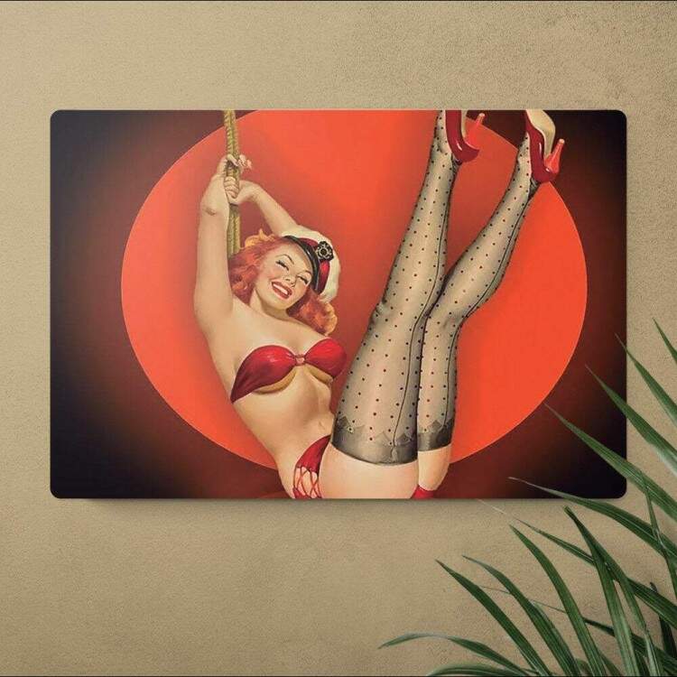 Placa Decorativa Pin-Up Sensual