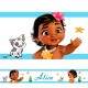 Adesivo Faixa Infantil Moana Baby com Nome