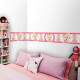 Adesivo de Parede Faixa Infantil Ursinha Princesas Rosa