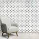 Papel de Parede Po� Mod 003 Branco e Preto