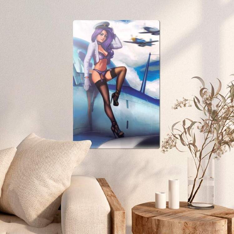 Placa Decorativa Pin-up Aeronutica 2