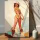 Placa Decorativa Pin-up Coisas Esparramadas