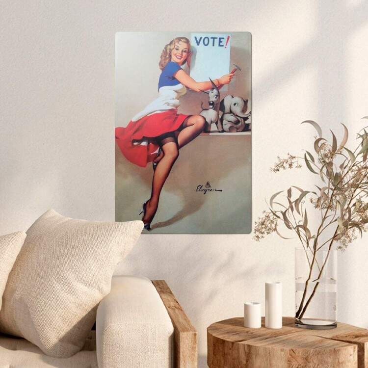 Placa Decorativa Pin-up Eleio