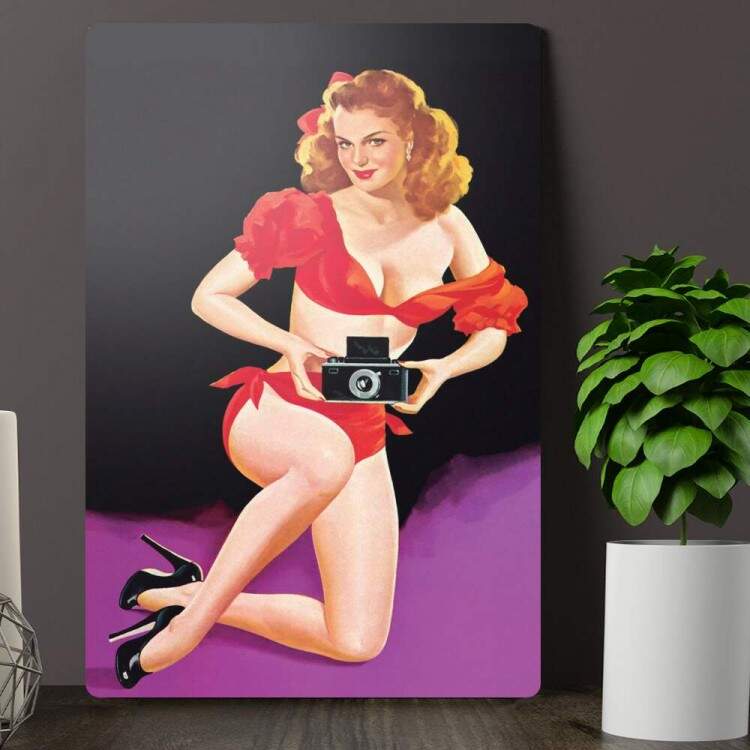 Placa Decorativa Pin-up Fotografa