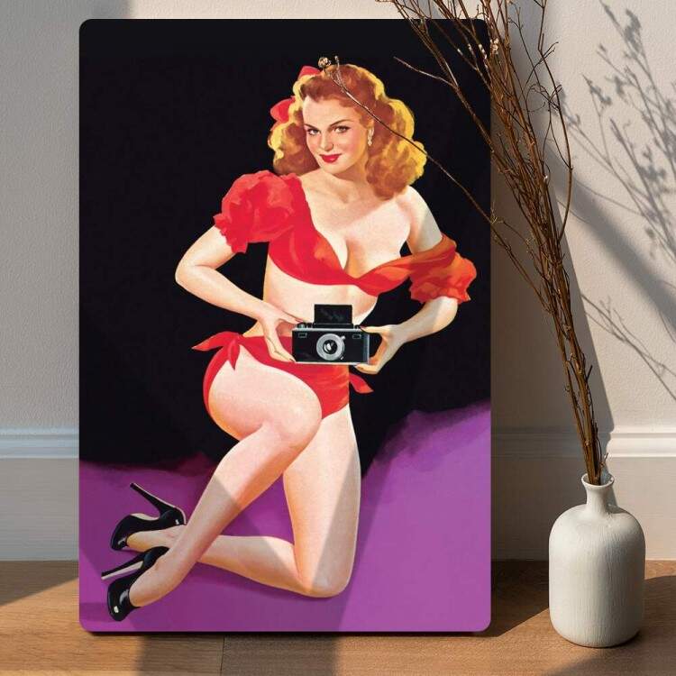 Placa Decorativa Pin-up Fotografa