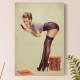 Placa Decorativa Pin-up Livros