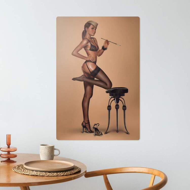 Placa Decorativa Pin-up Pintura