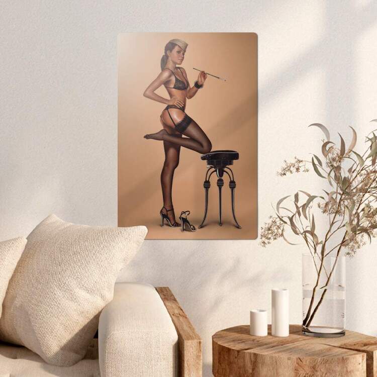 Placa Decorativa Pin-up Pintura