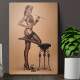 Placa Decorativa Pin-up Pintura