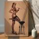 Placa Decorativa Pin-up Pintura