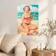 Placa Decorativa Pin-up Praia e M�sica