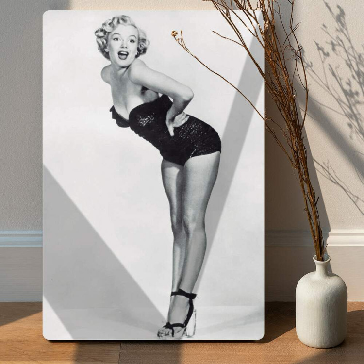 Placa Decorativa Pin-up Preto e Branco