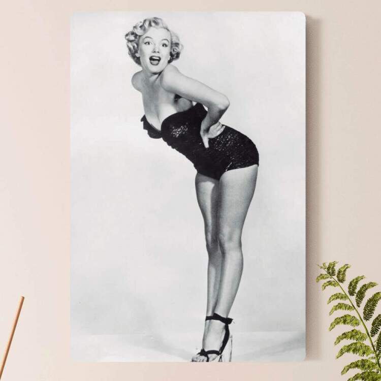 Placa Decorativa Pin-up Preto e Branco