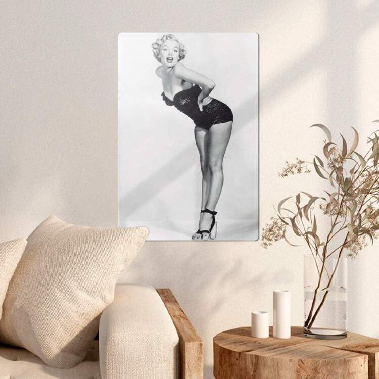 Placa Decorativa Pin-up Preto e Branco