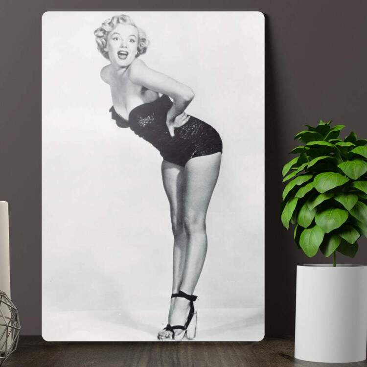 Placa Decorativa Pin-up Preto e Branco