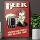 Placa decorativa Bebidas 14 Beer