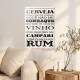 Placa decorativa Bebidas 30 Frase
