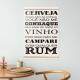 Placa decorativa Bebidas 30 Frase