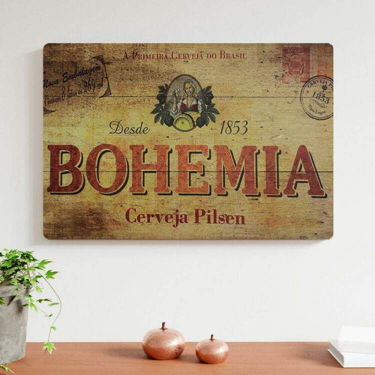 Placa decorativa Bebidas 42 Bohemia